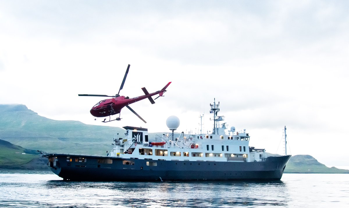 EYOSExpeditions's tweet photo. Lift off on your next expedition with #EYOS &amp; #NansenExplorer!

📷 Christopher Scholey (Iceland 2021)

#wefollowheroes #charteryacht #yacht #expeditionyacht #heli https://t.co/SggrNVic4y