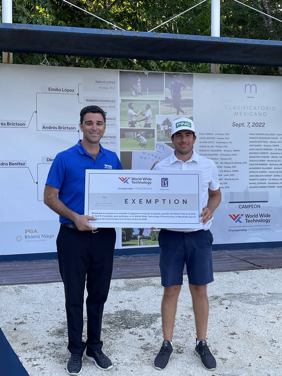 Tenemos ganador: <a href="/FavelaArmando/">Armando Favela</a> gana el Mayakoba Match Play y participará en el World Wide Technology Championship at Mayakoba, torneo pionero del PGA TOUR en 🇲🇽 

¡Muchas gracias a todos los participantes!