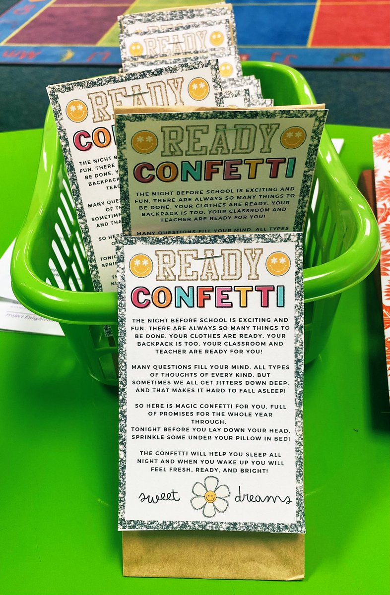 ‘‘Twas the night before Kindergarten 🥰 #readyconfetti #watchusgrow <a href="/pgesflyers/">Pleasant Grove Elem</a>