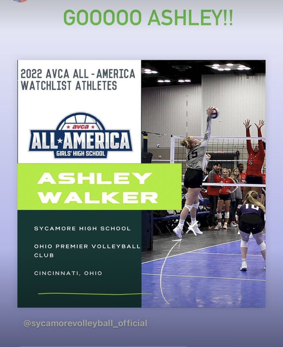 All America Watchlist 🎉! Congrats  OPVC 💜🏐🖤 player, Ashley, from our 17 Day team! #OP #OPVCfamily #RGSAfamily #volleyball #AllAmerica <a href="/AVCAVolleyball/">AVCA</a> <a href="/RGSAcad/">RG Sports Academy</a>