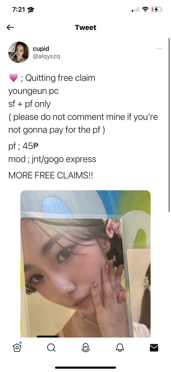 naoredoll's tweet photo. exposing thread ! user @alqyxzq SHERRY ORTEGA / 09363603382

— DO NOT BELIEVE THEIR FREE CLAIM, THEY’RE STEALING AND USING OTHER PEOPLE’S PICTURES TO SCAM https://t.co/b1vzY5HfGR