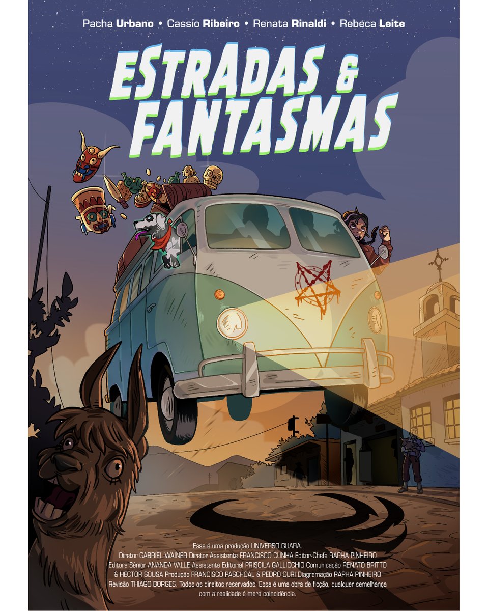 universoguara's tweet photo. ESTRADAS E FANTASMAS é uma mistura sobrenatural que vai te deixar vidrado em cada página da segunda temporada do Almanaque Guará
artistas: @pachaurbano | Cassio Ribeiro | Renata Rinaldi | Rebeca Leite
#TapeteVermelhoHQ
#ExpandindoOUniverso
#LiveDeGala
#FKTN
#PicoléDeBoné https://t.co/d5UlWMRcYk