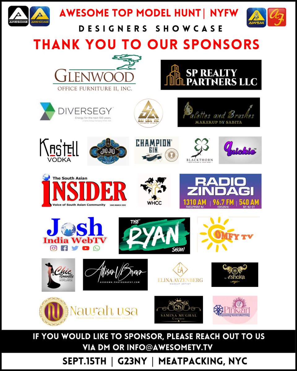 AwesomeTopmodel's tweet photo. Thank You All the @awesomeitv  @AwesomeTopmodel  Sponsors ! https://t.co/TiGRW8fTMh
