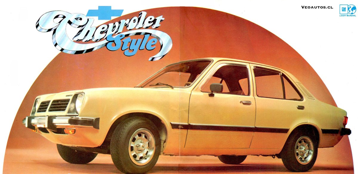 VeoAutos's tweet photo. Chevrolet Chevy Chevette SL Sedán. Publicidad Chile 1980, año en que se ensamblan en el país 5.205 unidades
+ info link https://t.co/QzWYF1Ku2L
#chevettesl #chevychevette #chevrolet1980 #chevettesedan @ChevroletCL @addict_car @thecarfactoids @YesterdaysDrive @RiveraNotario https://t.co/FhMGnKQJ54