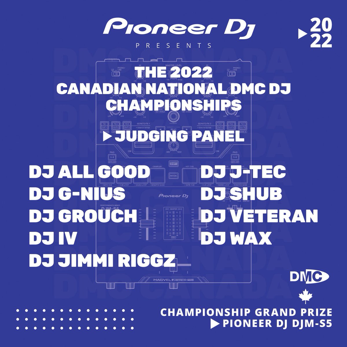 Pioneer DJ Canada (@pioneerdjcanada) Presents the 2022 Canadian DMC DJ Championships Judging Panel…

We’d like to take a moment to recognize some of those individuals who continue to support the Canadian DMC DJ Championship by generously volunteering their time to judge!