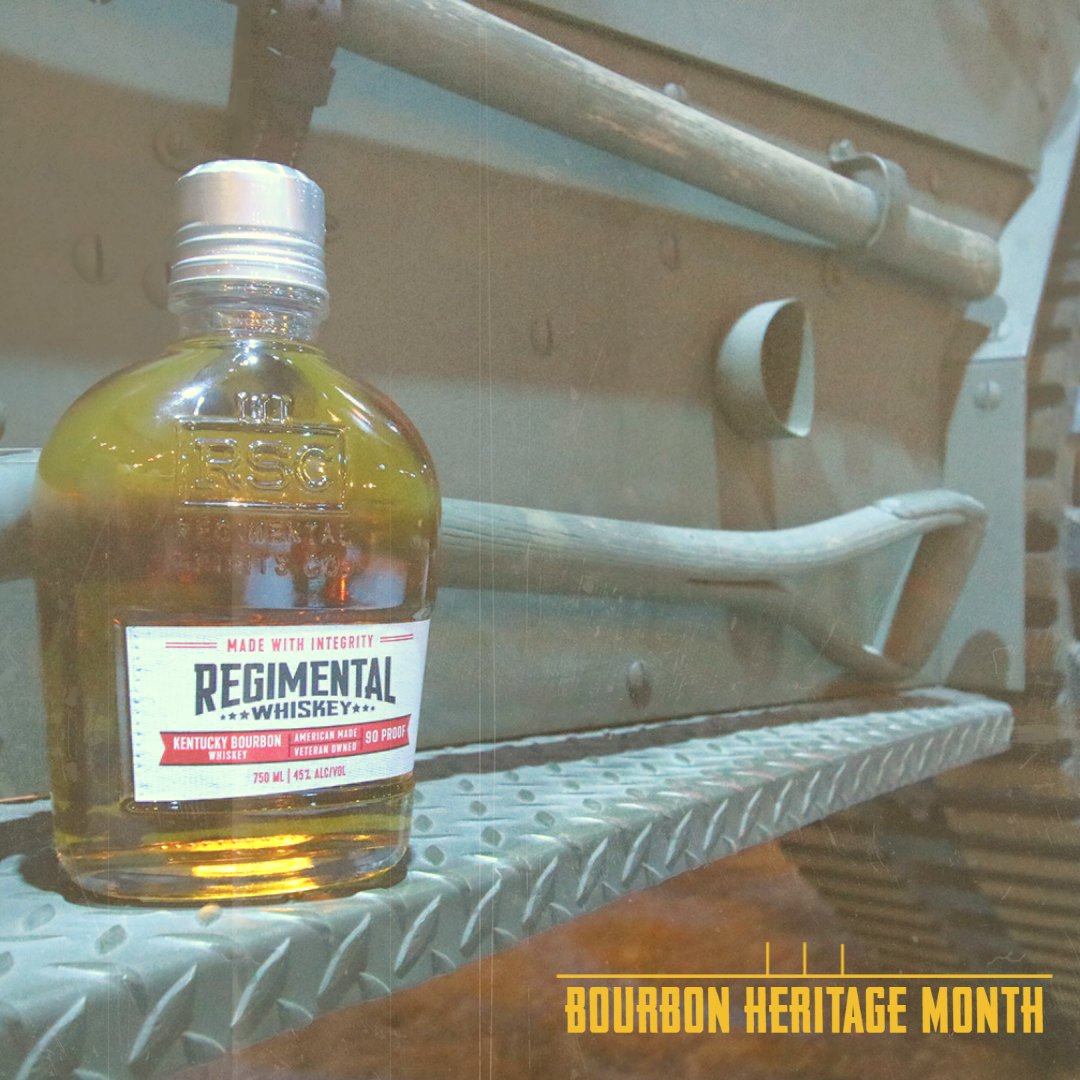 RSCwhiskey's tweet photo. Celebrate #BourbonHeritageMonth with the Regiment! Our whiskies are MADE WITH INTEGRITY (and the best ingredients) and distilled right on the Kentucky Bourbon Trail! 🥃🇺🇸 https://t.co/Ypo3FzSqz9
