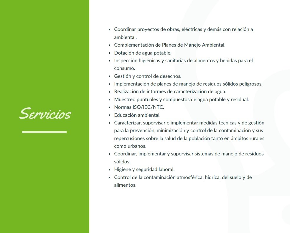 Geofase21's tweet photo. Prestación de servicios en temas #ambientales, #industriales de #alimentos a todas las empresas del sector #Colombia. https://t.co/DmHnCW488e