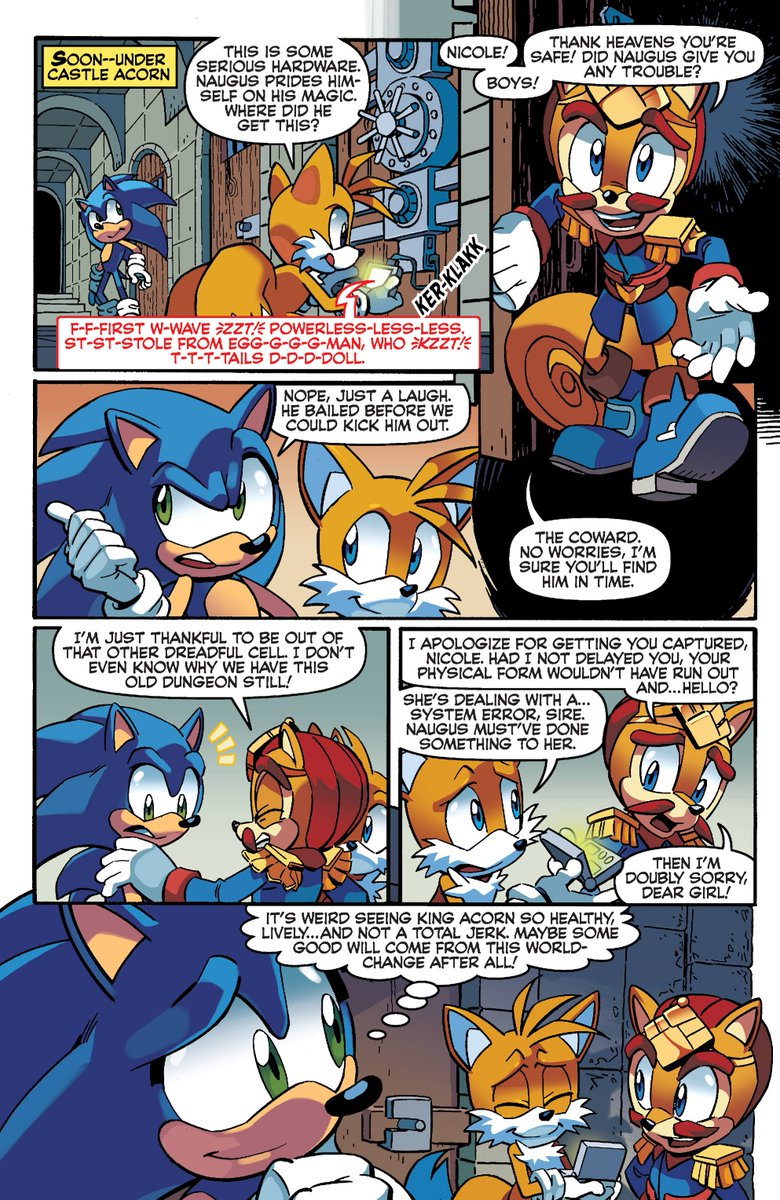 JoshSonic's tweet photo. Sally's reboot dad King Nigel Acorn <3
From Archie Sonic #252 writing by Ian Flynn and art by Evan Stanley
#ArchieSonic #SonicTheHedgehog #Sonic #Tails https://t.co/gZntvlwcy6
