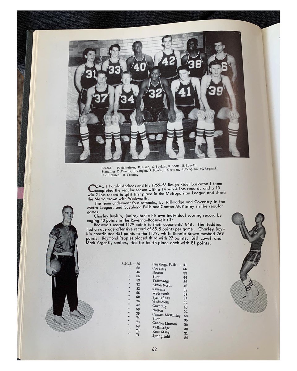CoachCurtBlack's tweet photo. 1957 Alum Charley Boykin went head to head with NBA Hall of Famer Jerry Lucas in the 1957 OHSAA State Championship game. Boykin holds the Portage County record for career points at 2,019. Boykin went on to play at Kent State University as well as semi-pro ball. #RideForever https://t.co/sa7k7Jf6t3
