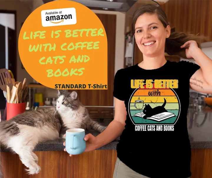 Life is Better with Coffee Cats and Books T-Shirt😻😻☕️☕️📕📕
👇👇👇👇👇👇👇👇👇👇👇👇
amazon.com/dp/B0BCH633ZB
for someone who loves the Life, Better, Books, Cats, Coffee. 
#CatsOfTwitter #cat #CatsOnTwitter #catsofinstagram #catlovers #booklovers #CoffeeLover #GSvGFK
