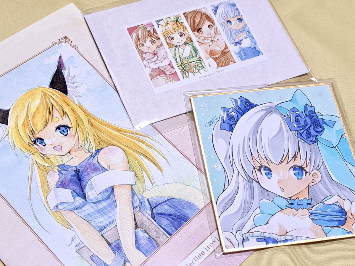 「#コミティア141 の新刊・新作のポストカードセット・直筆夏イラスト作品のBOO」|ささつゆ🦊5/5【COMITIA144】H28b📚5/6【A40】参加のイラスト