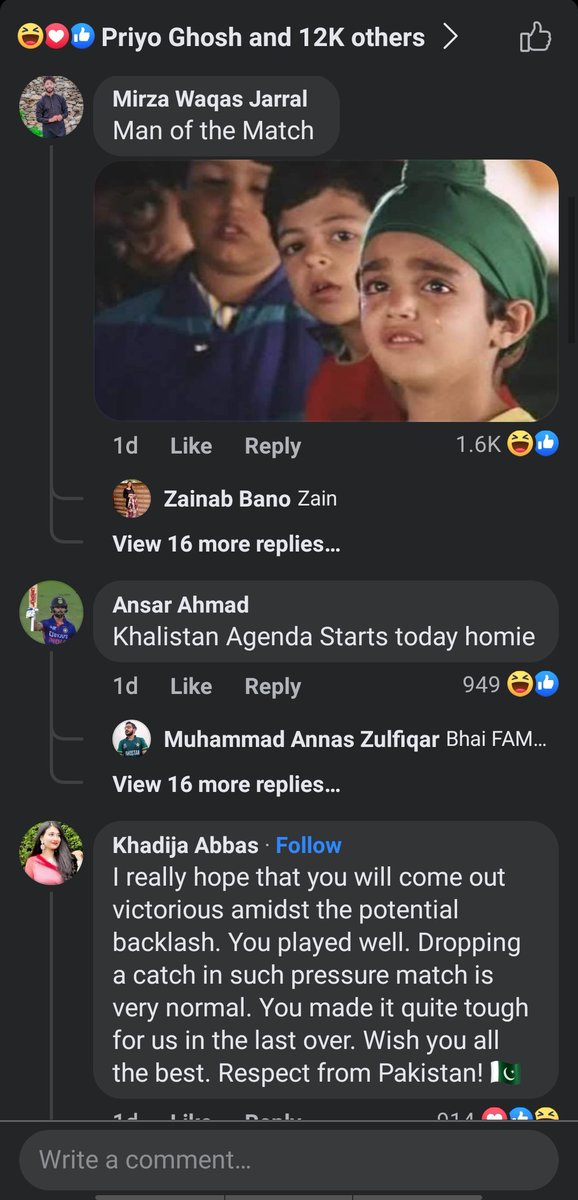 SumitMo45584014's tweet photo. First One From @arshdeepsinghh Facebook Page , 2nd and 3rd One From Facebook, A News Channel Said About India's Lost From Last Match With Pakistan 😔 , All Bangladeshis Comment About"badhai Pakistan, India ko Bambo dene keliye",😢😭☹️😔
@arshdeepsinghh @imVkohli @ImRo45 @BCCI see https://t.co/9VzocdPj2p