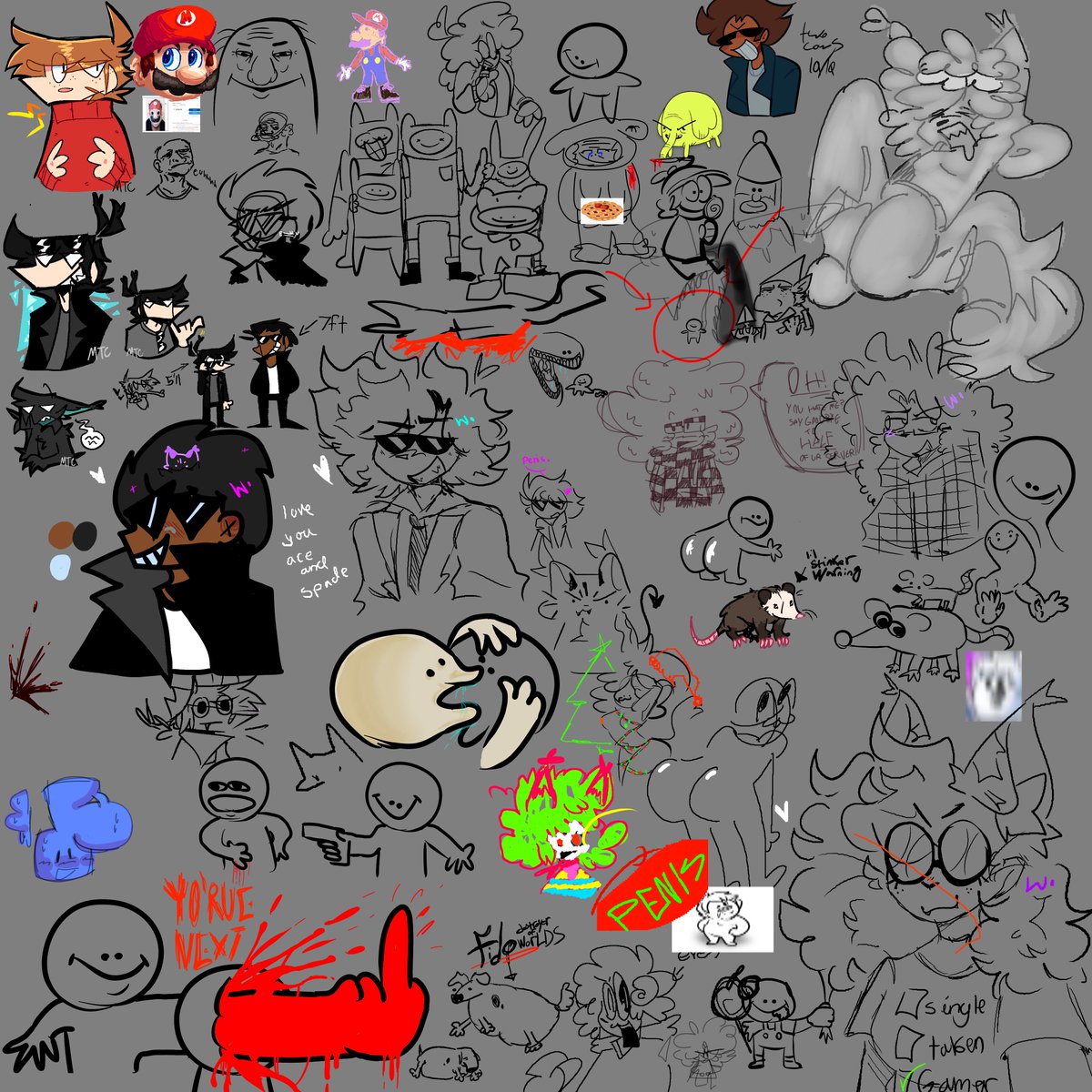 microwave_cat's tweet photo. @stickmirror @ReckleFreckle @IcyyFred @garf_hd @crumbinfunk art with some real artists https://t.co/n5VcubGv8K