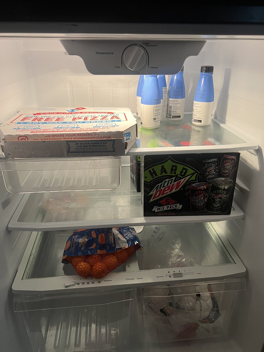 tab🍒 on Twitter "my fridge but the mountain dews are white claws"