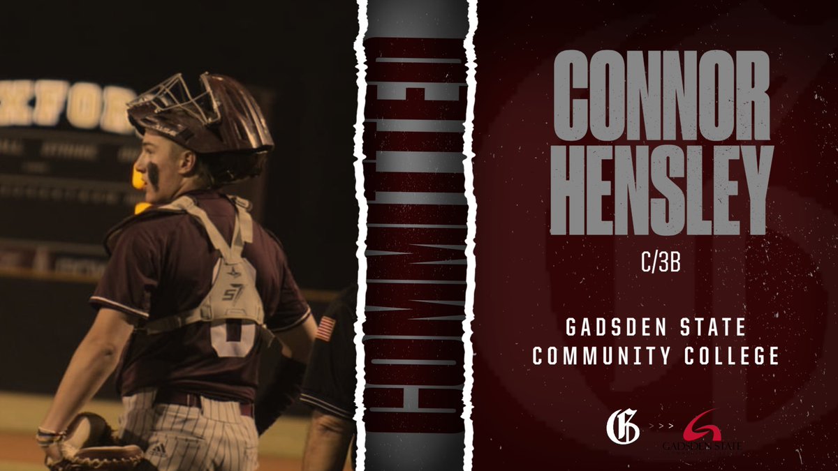 connor hensley (@connorh31918124) on Twitter photo blessed to say that i will be continuing my academic and athletic career for the next 2 years at Gasden State Community College! i want to think all my friends, family, coaches and teammates for making this happen! go cardinals⚪️🔴 @PBR_Alabama <a href="/_BLewis_/">Blake Lewis</a> <a href="/GSCCATHLETICS/">Gadsden State Athletics</a> blessed to say that i will be continuing my academic and athletic career for the next 2 years at Gasden State Community College! i want to think all my friends, family, coaches and teammates for making this happen! go cardinals⚪️🔴 @PBR_Alabama <a href="/_BLewis_/">Blake Lewis</a> <a href="/GSCCATHLETICS/">Gadsden State Athletics</a>