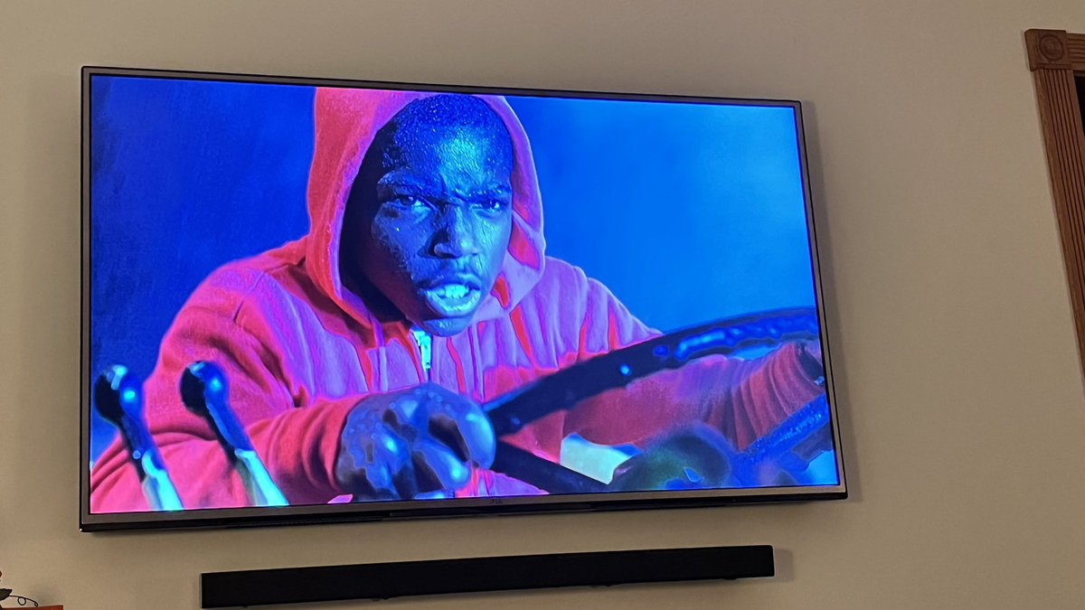 Milhouse14108's tweet photo. Watching #FridayThe13th  part 5 tonight. My man @shavar mowing down imposter Jason with the tractor while @finalgirl5 lost &amp; found her sweater. Love this franchise!! #Favoritechapter #EnjoyTheLittleThings #jasonvoorhees #PamLostHerSweaterThenFoundIt #ReggieTheReckless https://t.co/lZloSy3bSm