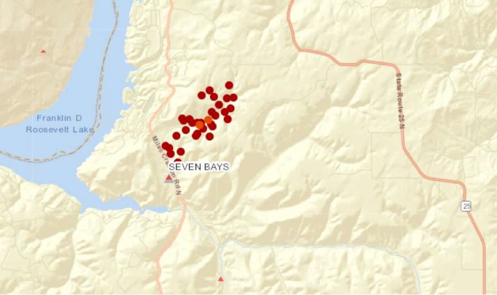Washington State DNR Wildfire on Twitter "Map of SevenBaysFire https