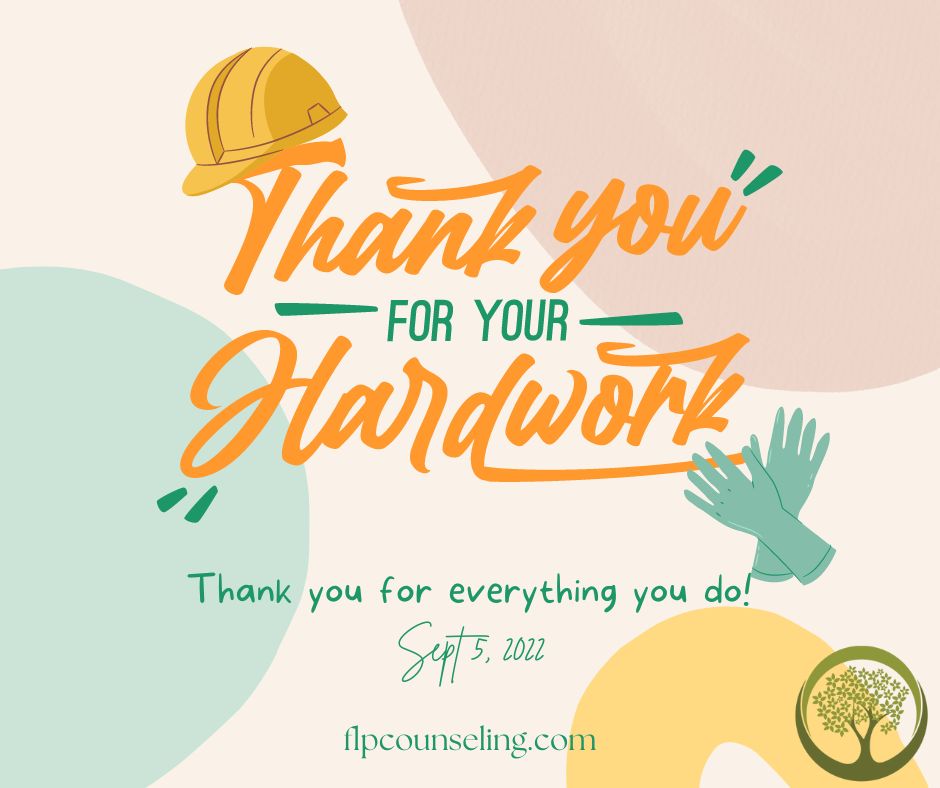 CounselingFlp's tweet photo. Happy Labor Day!

#happylaborday2022 #flpcounseling https://t.co/jpzF7r6MOf https://t.co/Irpzu3RWYy