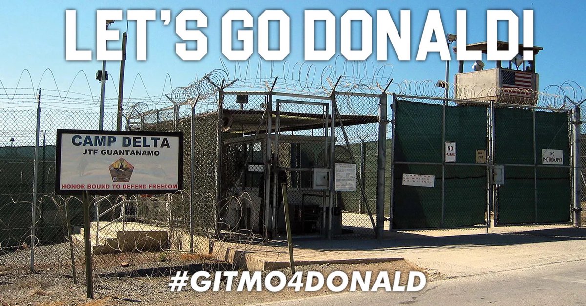 #Gitmo4Donald I tweet it because I can.#LockTrumpUp
