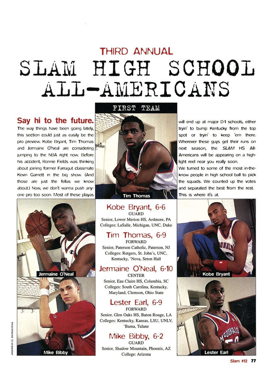 daves_joint's tweet photo. #Flashback July 1996. The @SLAM_HS All-American list &amp; a recap of the @MagicJohnson Roundball Classic in Auburn Hills, Michigan. https://t.co/WLwMJS62Ou