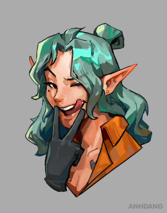 Painted some portraits of my prison girl OCs 