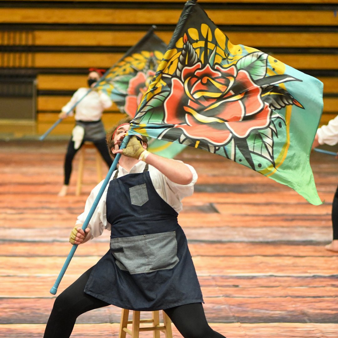 DPGPerforms's tweet photo. Happy Labor Day!
We're celebrating with a throwback to Reverie Independent Open 2021's show "Bread & Roses" featuring Dolly Parton's 9 to 5! ππΉ
#dpgflags #dpgfloors #dpgpolewraps #colorguard #winterguard #laborday #wgi2021 #sapa2021 https://t.co/T2UWLZmT0J