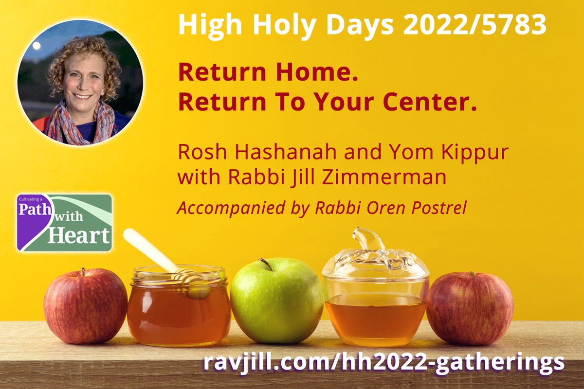 Come be with us for the High Holy Days! Rosh Hashanah, Yom Kippur, non-traditional, music, poetry & meaning & healing. Online! #HighHolyDays #HighHolidays ravjill.com/hh2022-gatheri…