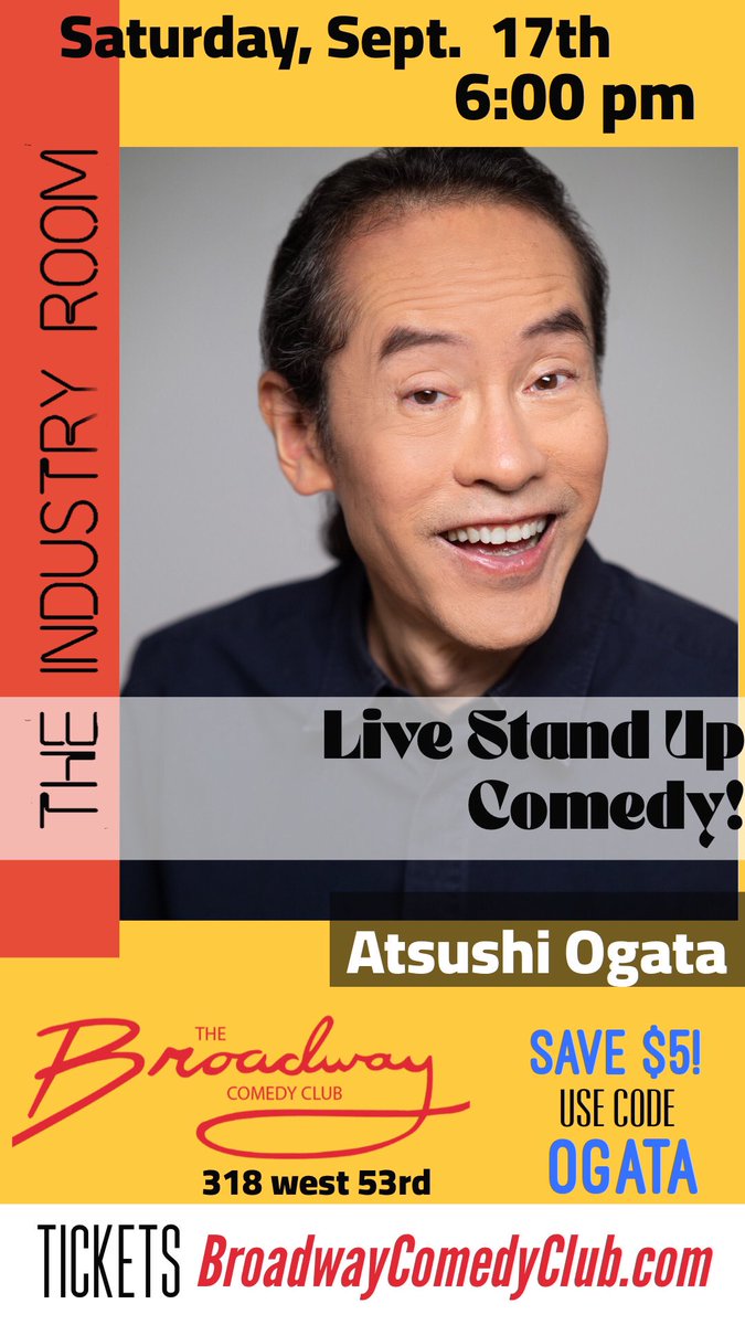 Join us Saturday, 9/17, 6~7:30pm, Broadway Comedy Club (318 W 53rd St, New York, NY). I’ll be up only for 5 min. Use the discount code “OGATA” for tickets: bit.ly/3Ql2xSH
#standup #comedy #comedian #NewYork #BraodwayComedyClub
#crossculture #Japan #yukatacowboy