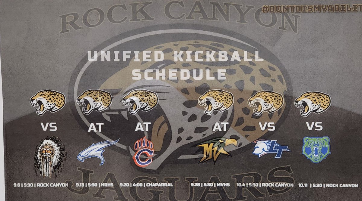 It's that time of the year Unified Kickball Seaon!!! Come support your Unified Jag Kickball Team tomorrow 9/6 against Arapahoe 5:30 at Rock Canyon softball field!!! #JagNation #DontDisMyAbility #ChooseToInclude #CanyonUnified