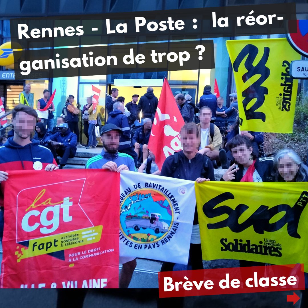 ucl_rennes's tweet photo. 🔴⚫️  Rennes - La Poste : la réorganisation de trop ? 

Un thread pour expliquer les raisons de cette lutte et de pourquoi il faut la soutenir et qu'on s'en inspire. 

1/4 https://t.co/wEpcpAsJkh