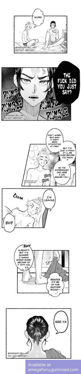 my 2nd bajifuyu doujinshi「our lost summer」is OUT! 🏖️ 
if youre craving smth sweet n spicy this is for you 🍭🌶️

(RTs would help a lot!) 
