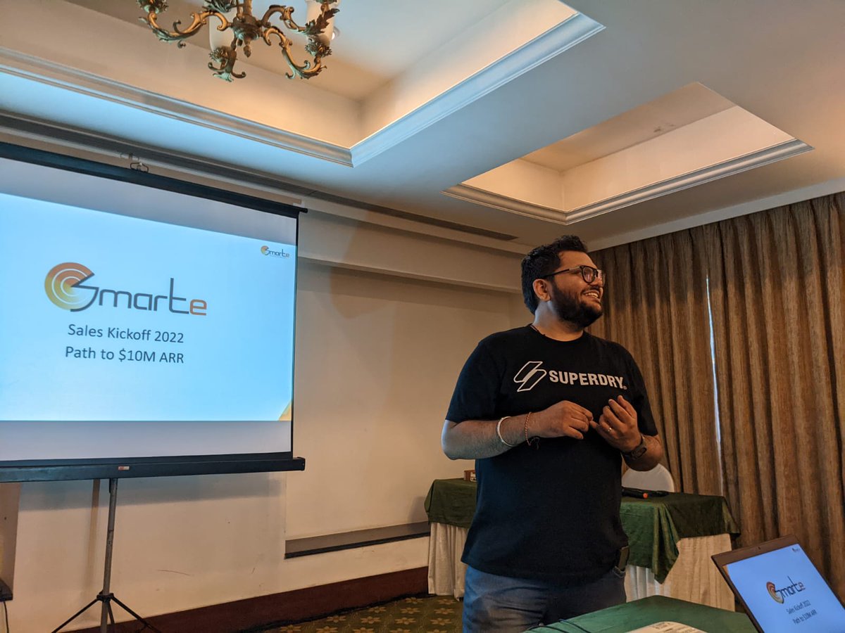 smarteinc's tweet photo. Day 1 of The @SMARTe Annual Sales Kick-Off started with keynote sessions from SMARTe's Leadership teams!!

The teams are meeting in person for the first time since the pandemic and the room is filled with great energy and enthusiasm!

#SMARTeSKO #b2bdata #sko #leadership #offsite https://t.co/zj4EOq4vlB