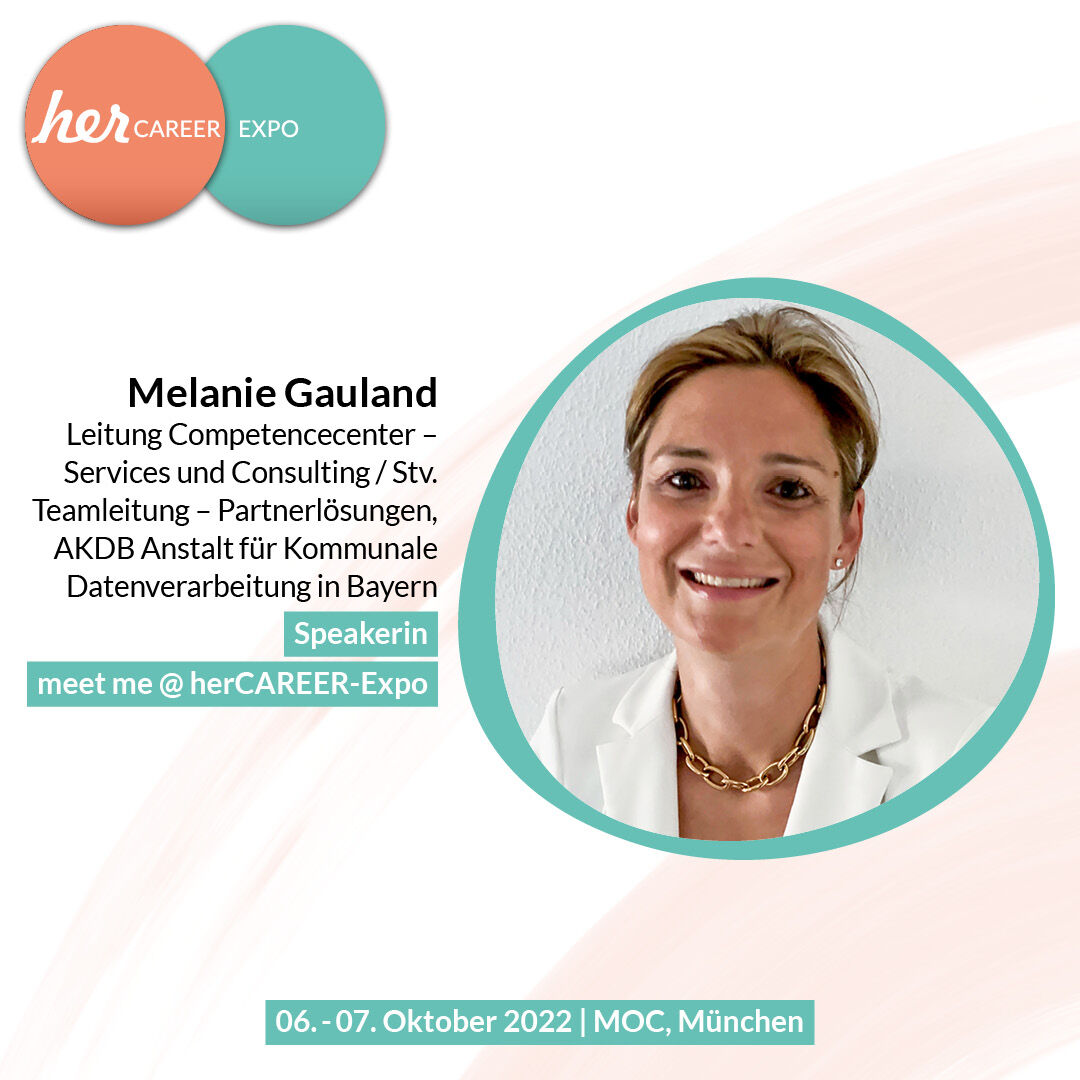 her_CAREER_de's tweet photo. Karriere Chancen im öffentlichen Dienst im Bereich Services & Consulting der @akdb_de
Melanie Gauland spricht in ihrem Job-Offer-Talk auf der #herCAREER-Expo 2022 darüber, wie ein Karriereweg bei der #AKDB ausschauen kann 🎟️ Sichere dir jetzt Dein Ticket: https://t.co/8HshQPiiVz https://t.co/1O6rcEBYk9
