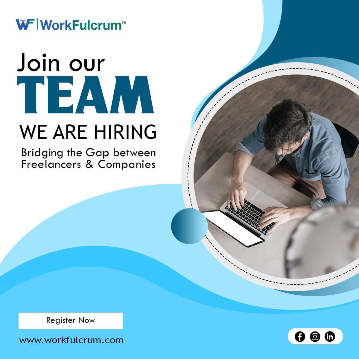 workfulcrum's tweet photo. Join our team,
We are hiring !!
Register now: https://t.co/6T5yR9daR3
#freelancer #freelancing #topfreelancers #hiring #sales #marketing #salesandmarketing #designers #accountants #artists #translationservices #parttimejobs #extraearning #work #company #business #workfulcrum https://t.co/eZYOYmz7AR