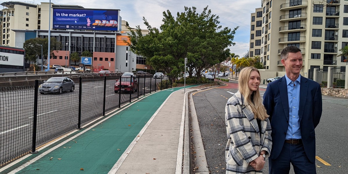 QUT's tweet photo. QUT #design student Remy Mccorquodale’s creative talent is being show-cased all over SE QLD and it sends a strong #roadsafety message for young drivers: https://t.co/kYS8FIGB1Q #reactforchange @CARRS_Q @MarkBaileyMP https://t.co/TziM7dCIVO