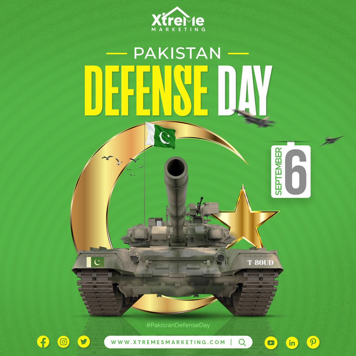 XtremesEstate's tweet photo. 6th Sep 1965 when Pakistan Army and whole nation did a successful defense against India that marked the ceasefire in the 1965 war on 6 September. 

Happy Defense Day

Our website at - https://t.co/77NWpgKxSb

#DefenceDay #HappyDefenseDay #PakistanArmy https://t.co/y79uZ2cPKQ