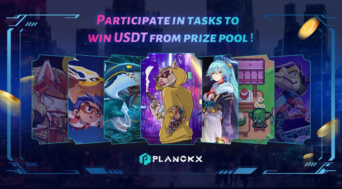 Proud Kitty Gang X PlanckX
Participate in Tasks to Win USDT from Prize Pool by PlanckX link.medium.com/q0DKHSaV5sb 
#GameFi #PlayToEarn