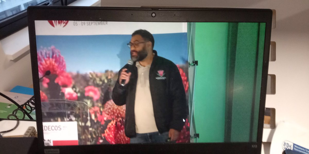 The "friendly botanist" <a href="/RK_ct/">Rupert Koopman</a> is today's first epic keynote speaker at #FynbosMedecos2022 talking about the history and importance of <a href="/BotSocSA/">BotSocSA</a> <a href="/BotSoc/">Botanical Society SA</a> 

<a href="/WCGovEADP/">WCGov Enviro Affairs</a>