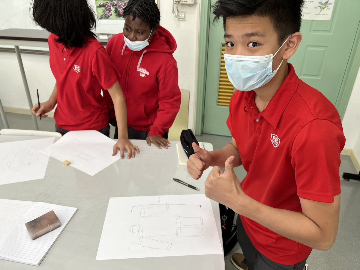 The Grade 9 math students started the first unit by looking at our Factual Inquiry question “What is approximation?” They drew models of their bodies using cylinders to approximate the volume of water their bodies are made up of. <a href="/CISBeijing/">Canadian International School of Beijing</a> #myCISB