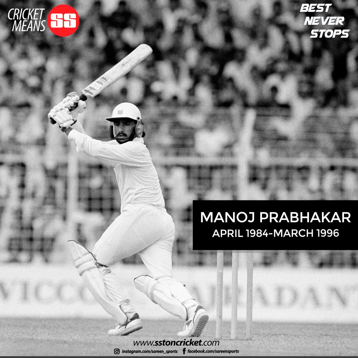 SareenSports's tweet photo. MANOJ PRABHAKAR
#cricket #cricket_mean_ss #cricketlovers #bestneverstops #teamsston #sstonbats

https://t.co/iwkykerejT https://t.co/enzuWJSNZJ