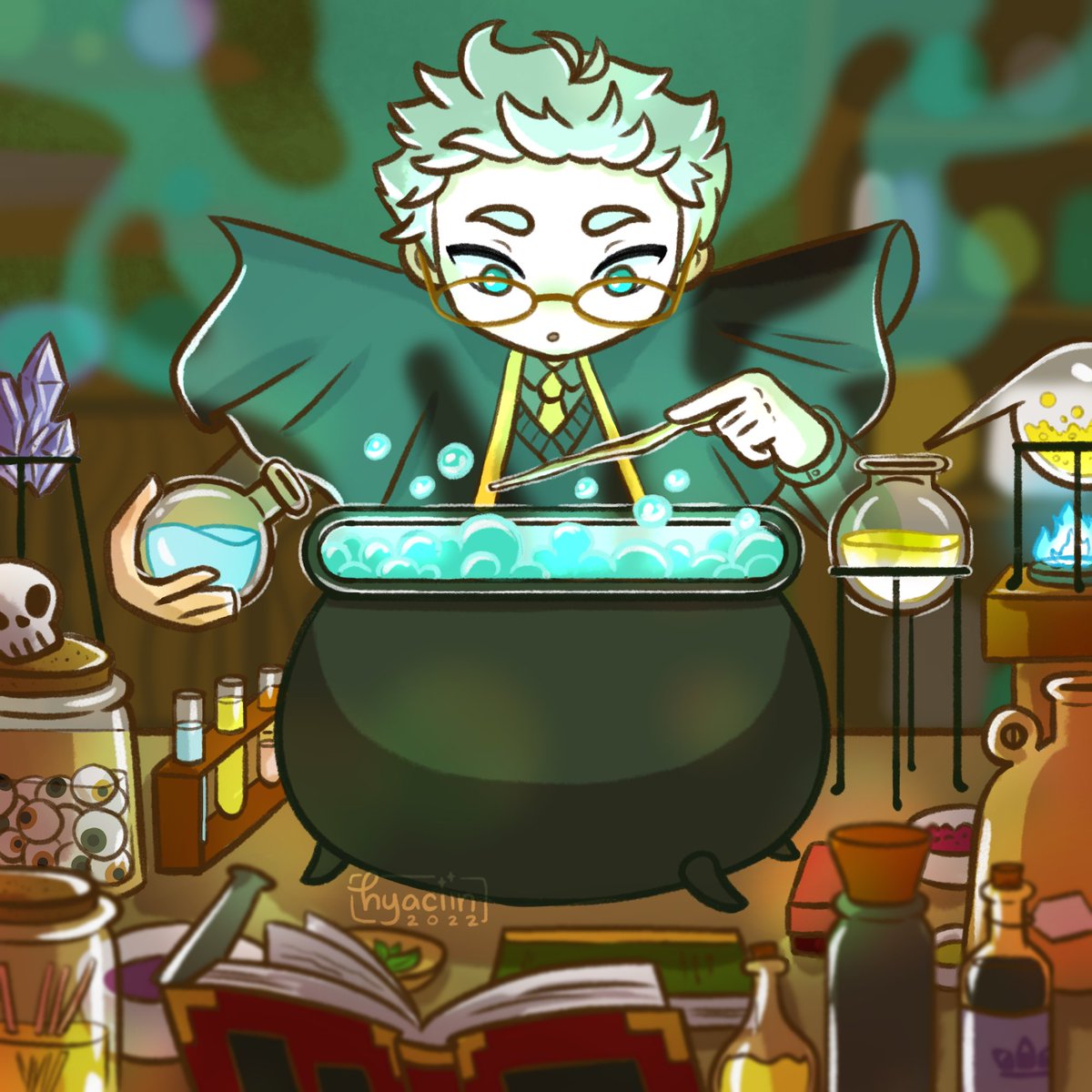 hyaciin's tweet photo. brewing ⚗️

#huiondial2 #inspiroydial2 #witchtember https://t.co/v8wumFC3hk