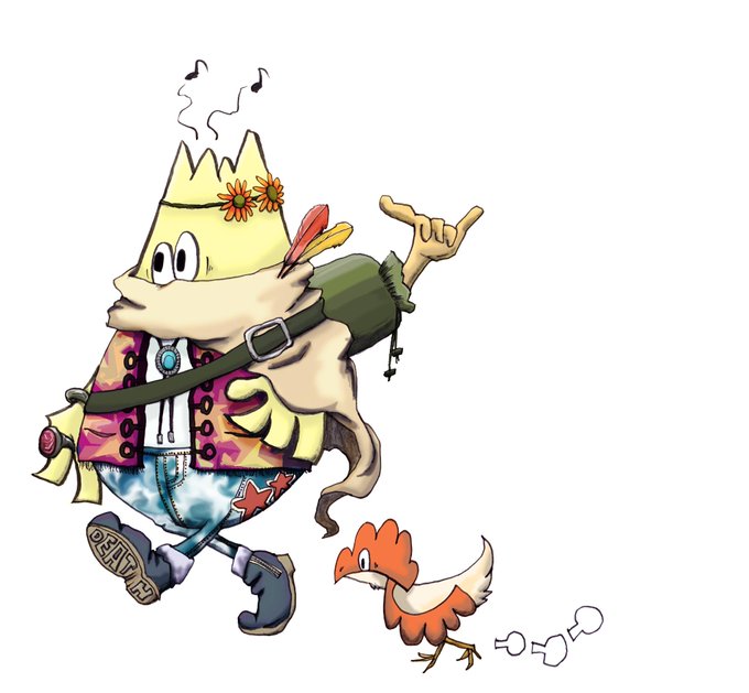6年前に描いたヒッピー風デス・クワーカー君の絵が出てきた。 