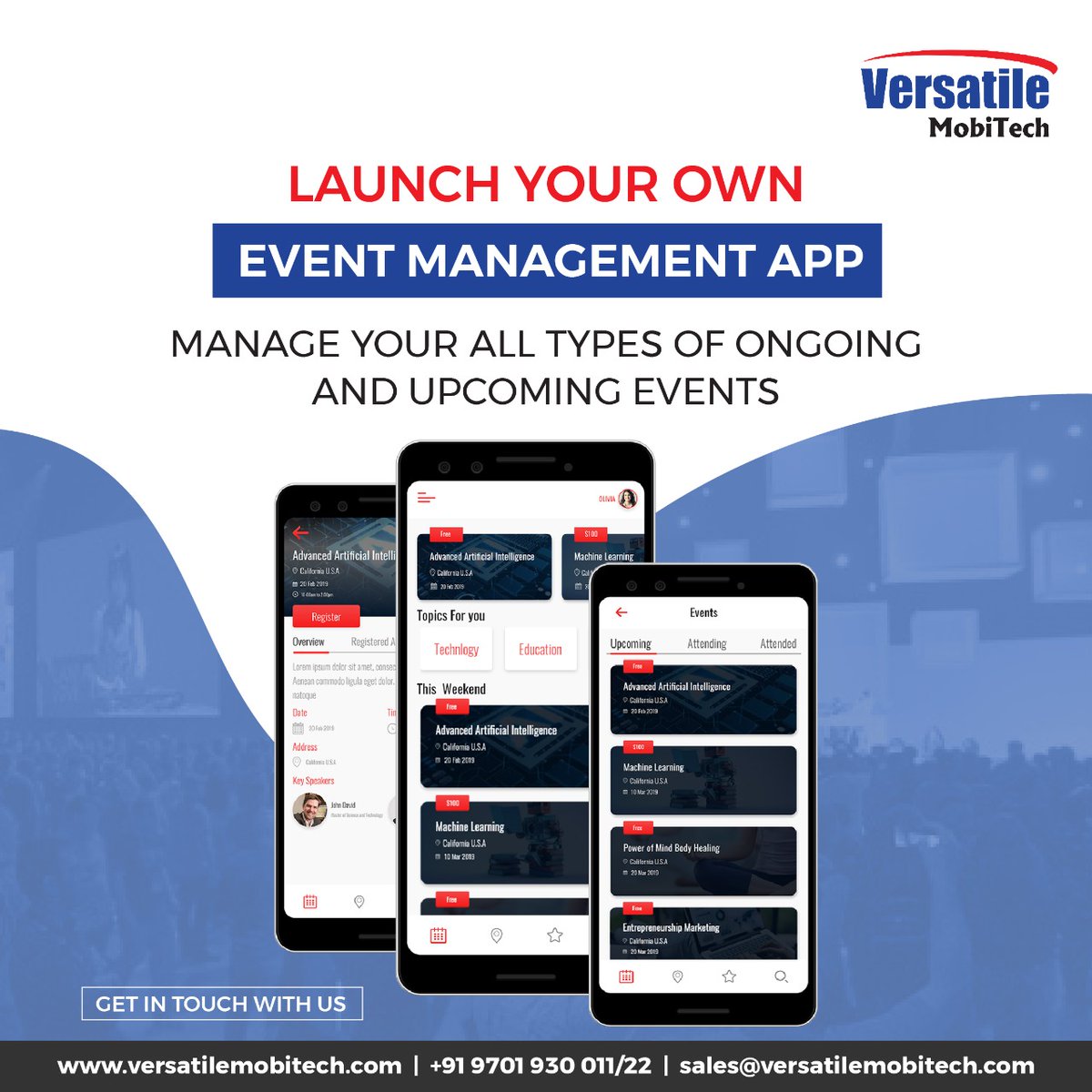 versatile_itsol's tweet image. Event management has gone through numerous changes with the appearance of various Event Management Mobile Apps. 

👉 Contact Now: +91 9701930011/22
👉 Visit Us:- bit.ly/2vqb53S
👉 Mail: sales@versatilemobitech.com

#EventManagementapp #EventAppDevelopment #mobileapp
