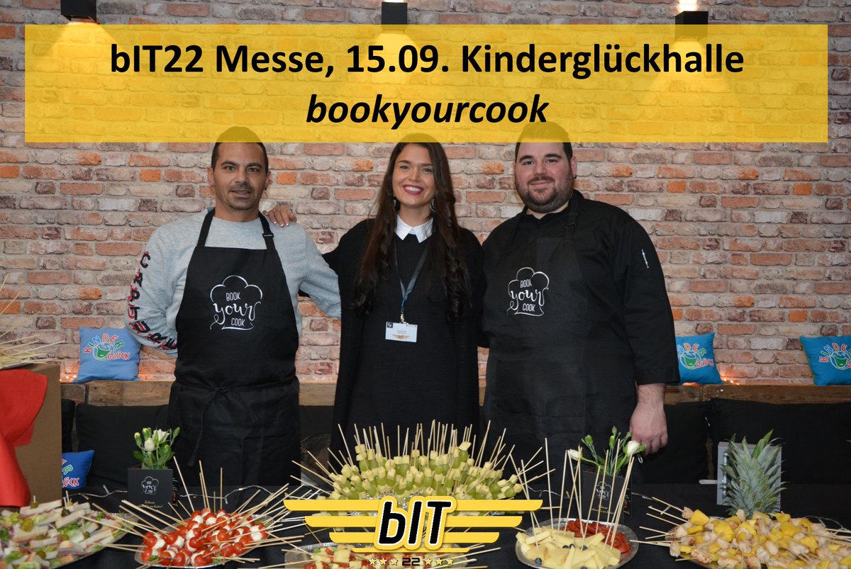 Das Catering auf der bIT22 übernimmt wieder bookyourcook - mit Profiköchen und toller Qualität. Wir freuen uns auf leckere und hochwertige Verpflegung, bei der auch für den empfindlichsten Esser etwas dabei ist!  #bit22 #bitpiloten #bookyourcook

blog.bitpiloten.de/bit22-bookyour…