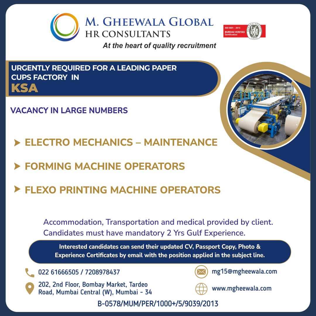 gulfjob8's tweet photo. Job Vacancies in #SaudiArabia

#technician #mechanicaltechnician #instrumenttech #electricaltechnician #safetyofficer #pipefabricator #cswelder #sswelder #rigger #pipefitter #ethicalrecruitment #manpower #gulfjobs #saudijobs https://t.co/IubVyAMAHp