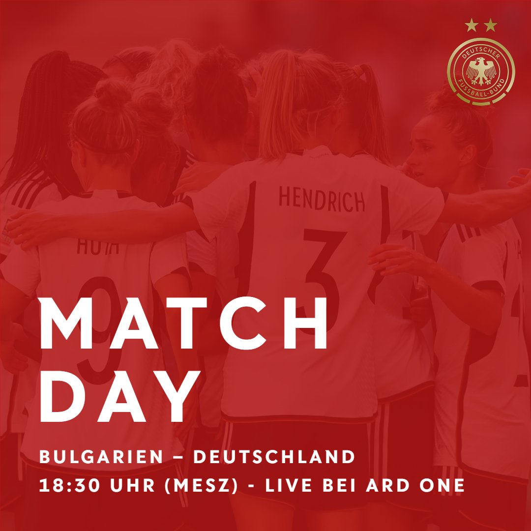 DFB_Frauen's tweet photo. MATCHDAY 🇧🇬🇩🇪
WIR #IMTEAM 🇩🇪 #hungriGER #BULGER https://t.co/av5jVMF81G