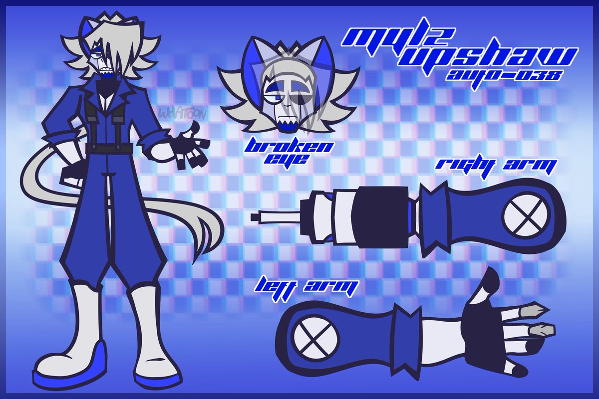 Whatoon's tweet photo. New ref sheet for my favorite oc... Mylz!! YIPEE!!
#ArtistOnTwitter #robotoc #cmy2k https://t.co/VL10QGcWJ0