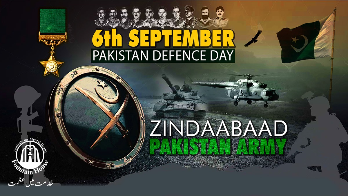 Aay Rah-e-Haq K Shaheedo
Wafa Ki Tasveero
Tmhain Watan Ki Hawain
Salam Kehti Hain.
Happy Defence Day Of Our Beloved
From Fountain House Members(patients)

#fountainhouse #isupportfountainhouse #KhidmatmainAzmat #defencedaypakistan