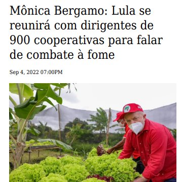 marloscosta's tweet photo. #Lula vai participar de encontro com dirigentes de 900 cooperativas de todo o país no dia 14, em #SaoPaulo. 

Na ocasião, será entregue ao candidato petista uma carta com propostas para um eventual governo.

O combate à fome, a agricultura familiar e a reciclagem estão na pauta. https://t.co/idlnk3PoKi