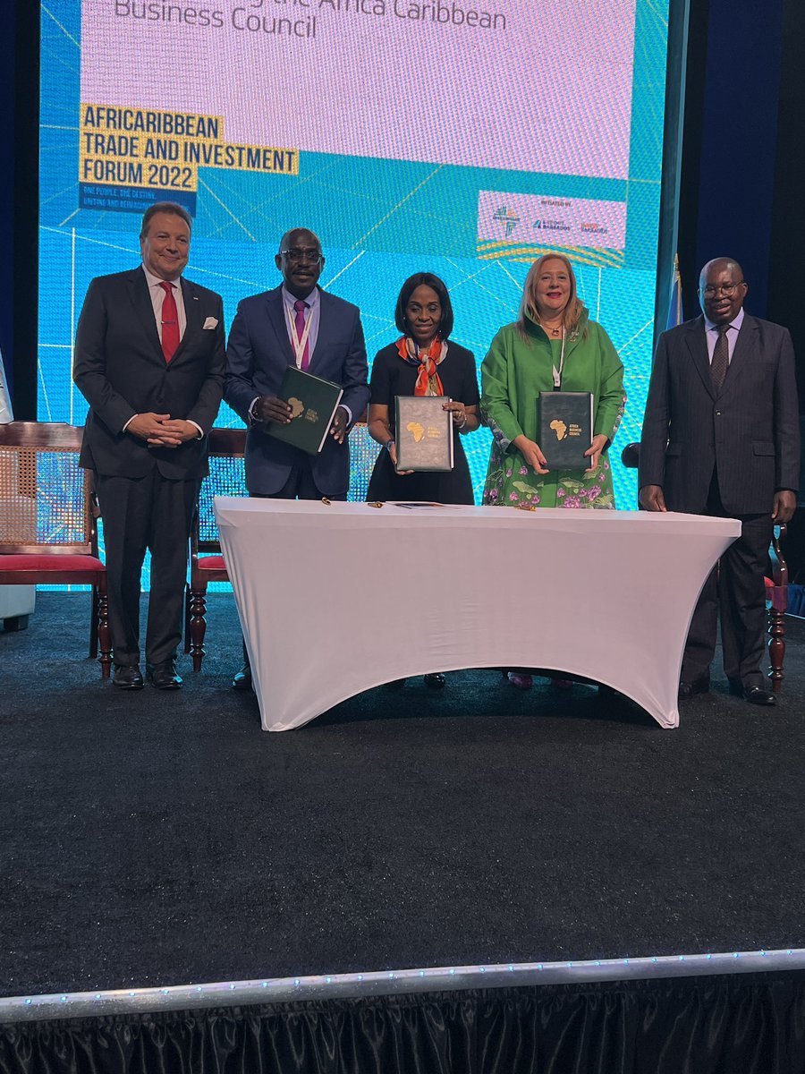 mahereladawy's tweet photo. Confirmed support of #Egypt 🇪🇬 for African Caribbean partnership during participation in #ACTIF2022 in Bridgetown, #Barbados 🇧🇧 (1-3) September 2022. Also witnessed signing of MoUs for strong Egyptian and African private sector engagement in the Caribbean. A new beginning. https://t.co/lMNjjENpoZ